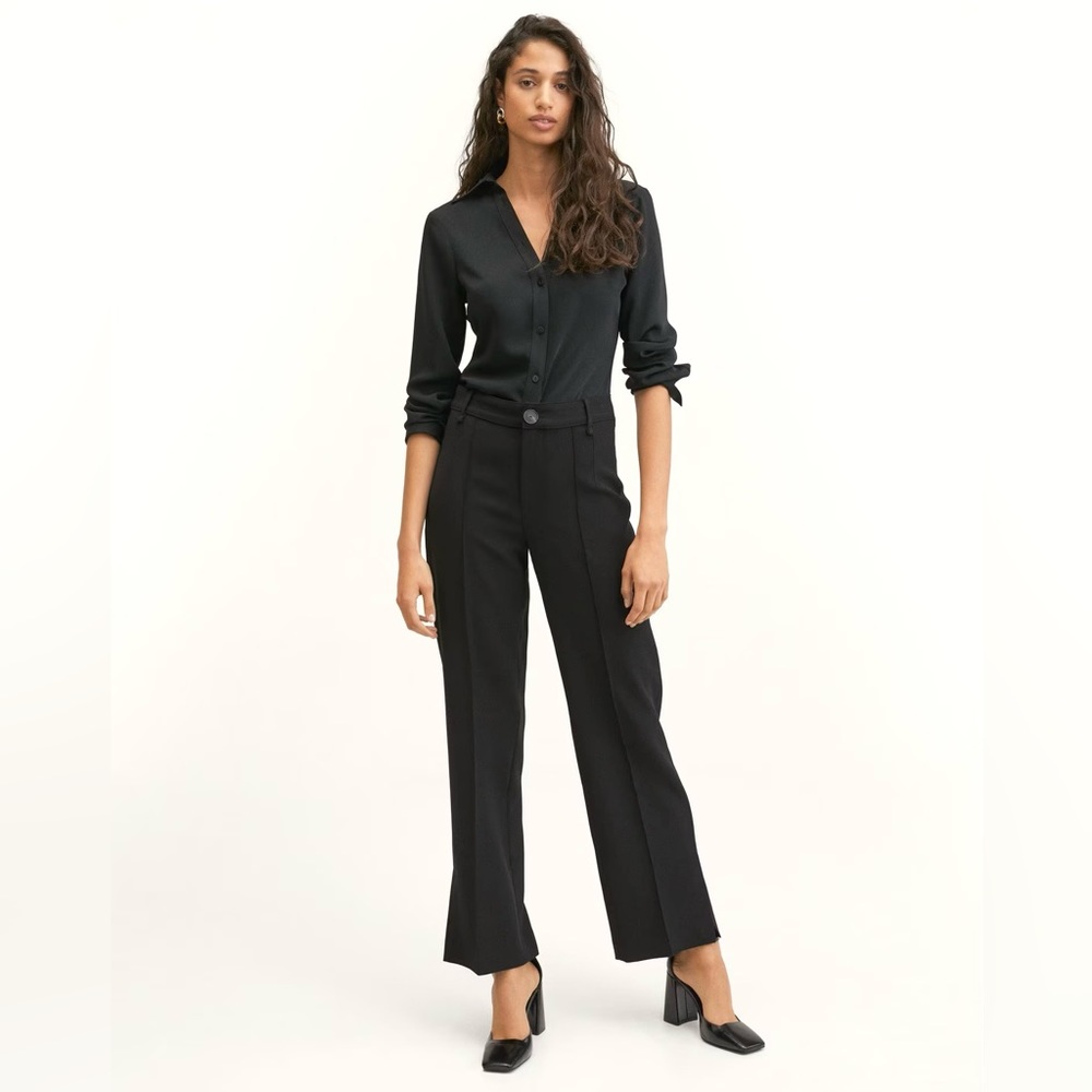 Mango Black Boot Cut Trouser Pants - Picture 7 of 13